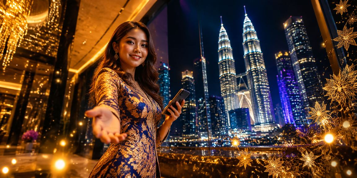 Pemandangan kasino hiburan mewah di Kuala Lumpur